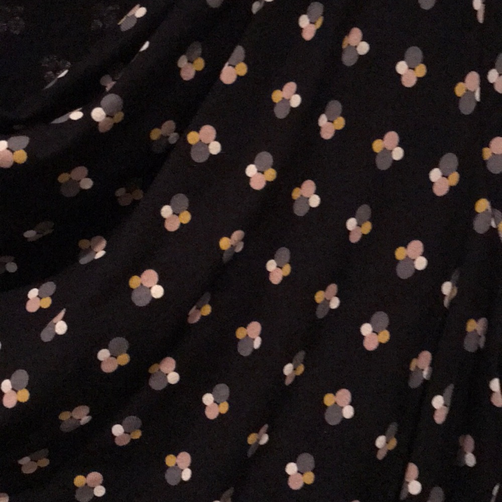 Boden long sleeve black print top, size 6